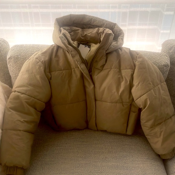 Zara washed effect puffer anorak - Picture 4 of 4